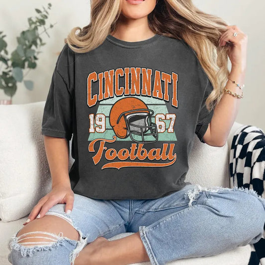 Cincinnati Vintage Style Football Shirt, Cincinnati Football Sweatshirt, Football Shirt, Cincinnati Fan Gifts