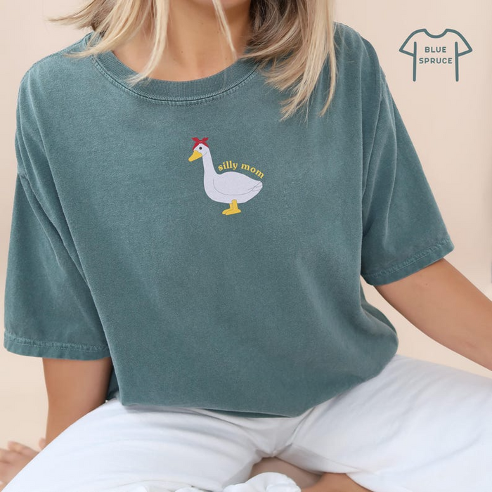 Embroidered Silly Goose Dad, Mom, Sister, Brother, Aunt, Shirt, Silly Goose T-shirt, Silly Goose Farm Shirt, Cute Goose Shirt