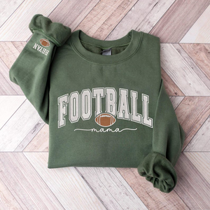 Custom Embroidered Football Mom Sweatshirt, Personalized Football Mama Crewneck, Football Mom Gift, Football Lover Gifts