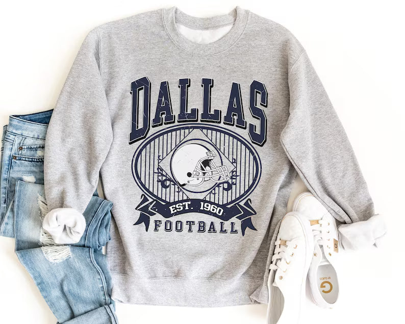 Dallas Football Retro Style Shirt, Dallas Football Sweatshirt, Cowboy T-Shirt, Dallas Shirt, Football Shirt, Dallas Fans Tee
