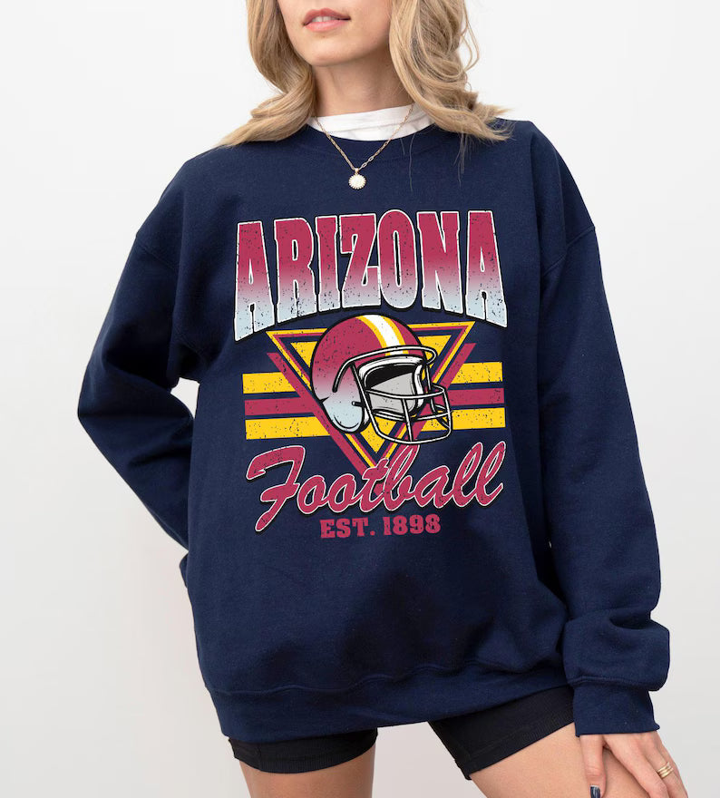 Vintage Arizona Football Sweatshirt, Arizona Fan Crewneck, Arizona Football Shirt, Arizona Gift, Game Day Shirt, Sunday Sport Sweatshirt