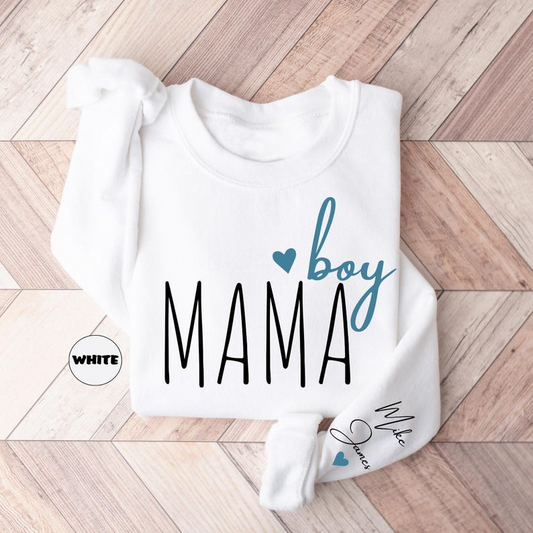 Custom Boy Mama Sweatshirt, Personalized Mom Of Boys Hoodie, Pregnancy Announcement Outfit, New Mama Clothing, Momma Outfit