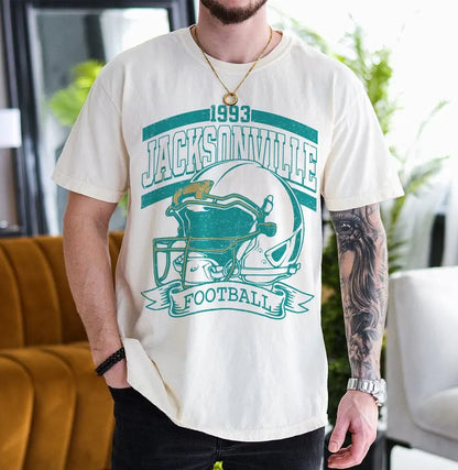 Vintage 90s Style Jacksonville Football Sweatshirt, Game Day, Jacksonville Team Football Shirt, Sunday Jacksonville, Jacksonville Football