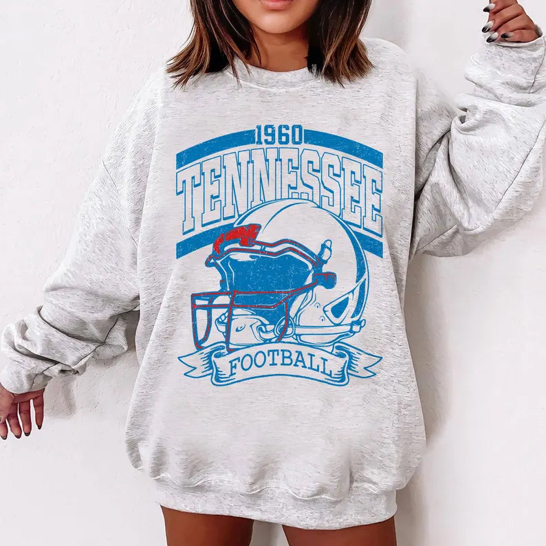 Retro 90s Style Tennessee Football Sweatshirt, Game Day Shirt, Tennessee Team Football Shirt, Sunday Tennessee, Tennessee Football