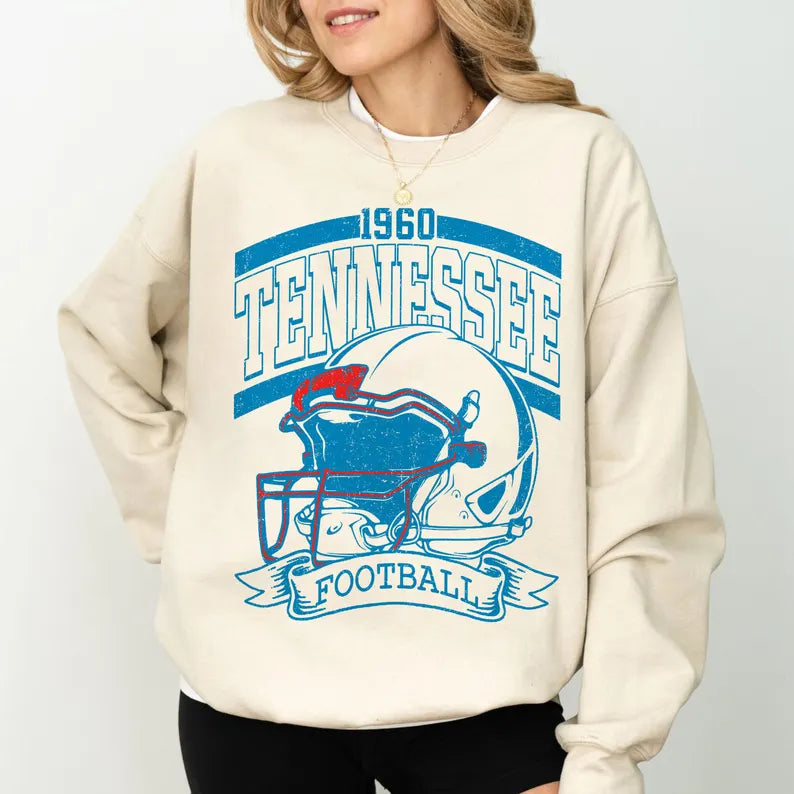 Retro 90s Style Tennessee Football Sweatshirt, Game Day Shirt, Tennessee Team Football Shirt, Sunday Tennessee, Tennessee Football