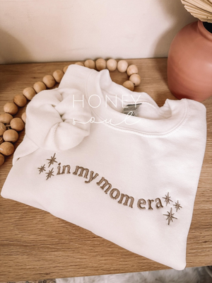 Embroidered In My Mom Era Crewneck || Minimal Crewneck || Mom Sweatshirt || Trendy Mom Apparel || Mother's Day || Embroidered Pullover