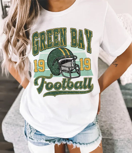 Green Bay  Vintage 90s Style Football Sweatshirt, Trendy Green Bay Football Fan Shirts, Green Bay, Game Day Shirt, Football Crewneck Shirt