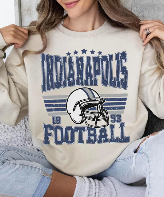 Retro Indianapolis Football Sweatshirt, Indianapolis Shirt, Sunday Football, Indianapolis Football Fan Shirt, Indianapolis Game Day Shirt