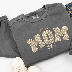 In My Mom Era Embroidered Sweatshirt, Comfort Color Custom Mama Embroidery Sweatshirt, Custom Eras Crewneck, Mom Shirt, Grandma Shirt