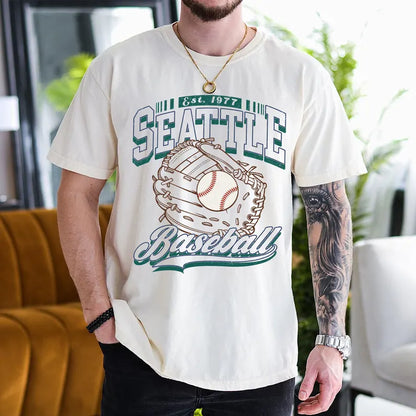 Seattle Football Sweatshirt, Retro Seattle Baseball 90s Style Shirt, Seattle Game Day Tee, Throwback Seattle Shirt, Baseball Mom Tee