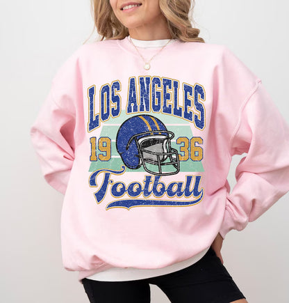 Retro Los Angeles Football Sweatshirt, Los Angeles Fan Crewneck, Los Angeles Football Shirt, Los Angeles Gift, Game Day Shirt, Sunday Sport