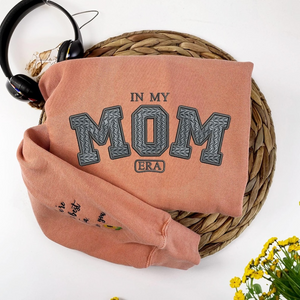 In My Mom Era Embroidered Sweatshirt, Comfort Color Custom Mama Embroidery Sweatshirt, Custom Eras Crewneck, Mom Shirt, Grandma Shirt