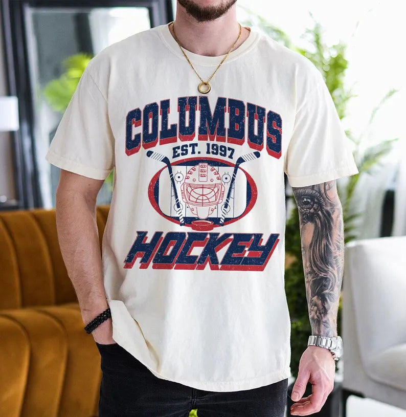 Columbus Football Sweatshirt, Hockey Team Shirt, Columbus NHL Shirt, Gameday Sweatshirt, Retro Columbus Hockey Fan Shirt, Hockey Mom