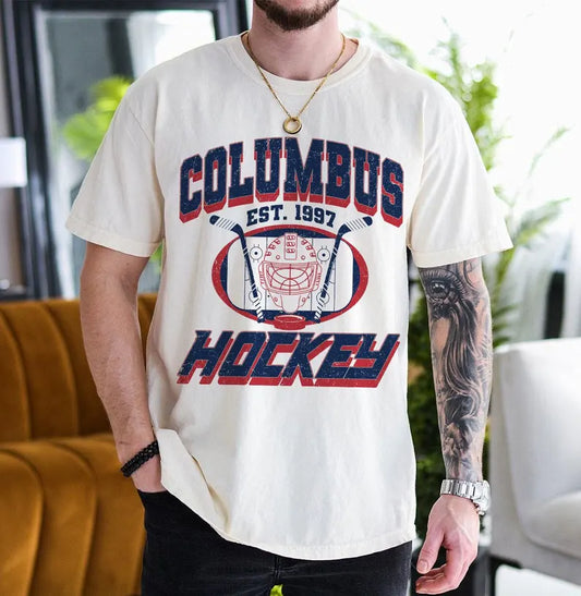 Columbus Football Sweatshirt, Hockey Team Shirt, Columbus NHL Shirt, Gameday Sweatshirt, Retro Columbus Hockey Fan Shirt, Hockey Mom