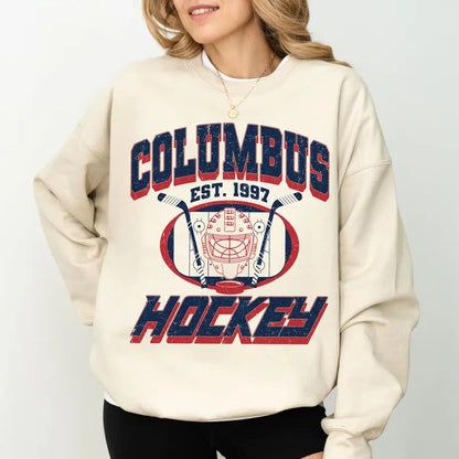Columbus Football Sweatshirt, Hockey Team Shirt, Columbus NHL Shirt, Gameday Sweatshirt, Retro Columbus Hockey Fan Shirt, Hockey Mom