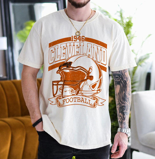 Vintage 90s Style Cleveland Football Sweatshirt, Game Day Shirt, Cleveland Team Football Shirt, Sunday Cleveland , Cleveland Football