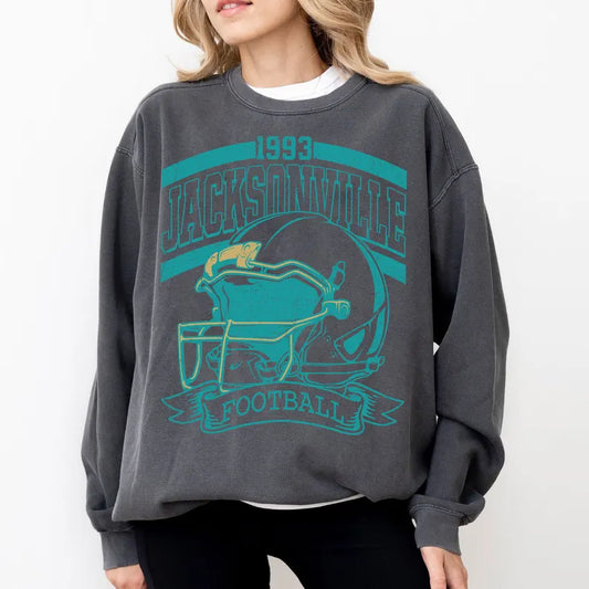 Vintage 90s Style Jacksonville Football Sweatshirt, Game Day, Jacksonville Team Football Shirt, Sunday Jacksonville, Jacksonville Football