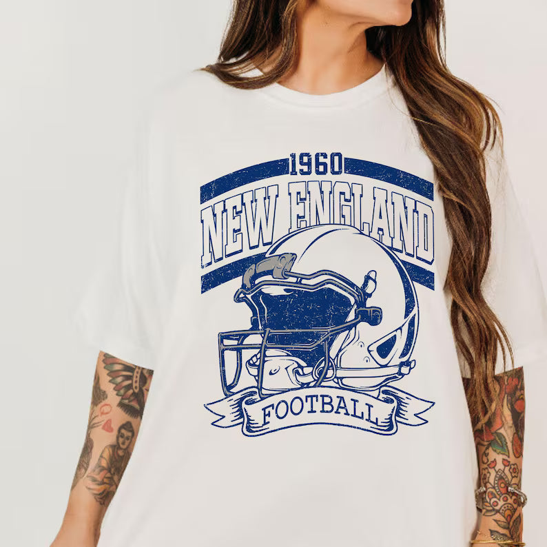 Vintage 90s Style New England Football Sweatshirt, Game Day Shirt, New England Team Football Shirt, Sunday New England, New England Football