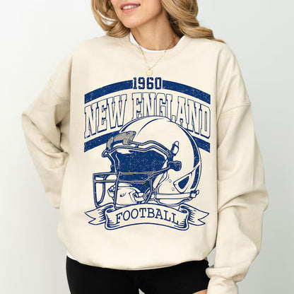 Vintage 90s Style New England Football Sweatshirt, Game Day Shirt, New England Team Football Shirt, Sunday New England, New England Football