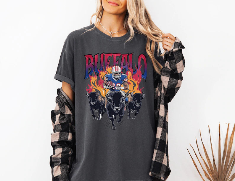 Buffalo Graphic Football Sweatshirt, Vintage Buffalo Football Shirt, Buffalo Shirt, Football Shirt, Buffalo Fans Gift Tee