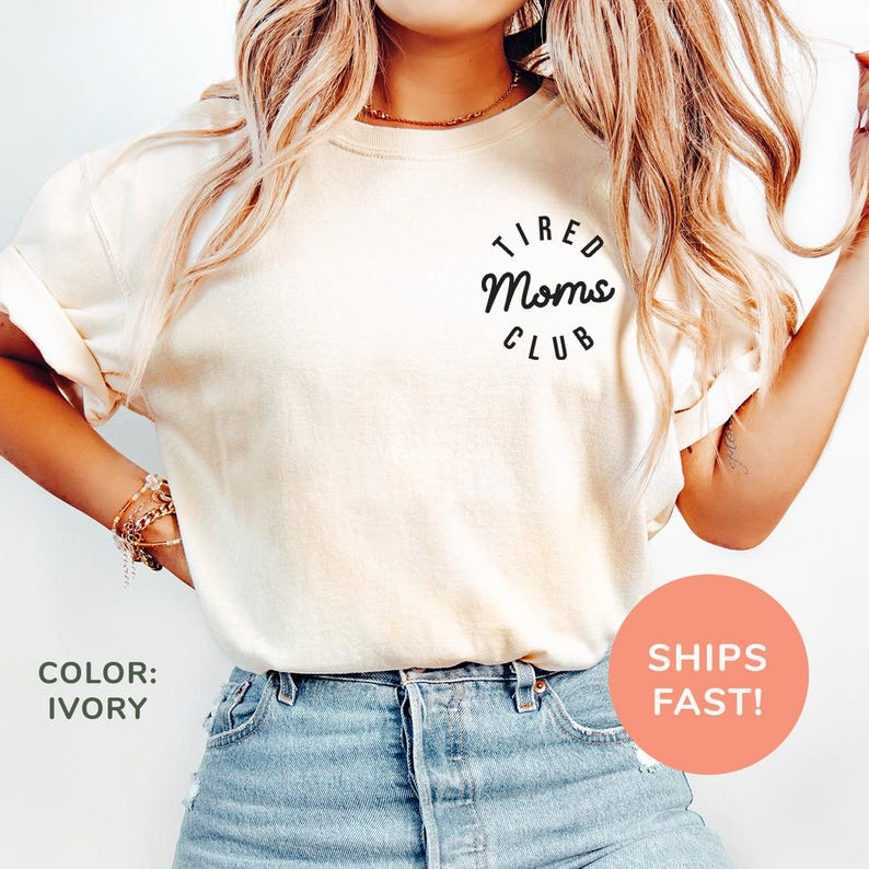 Comfort Colors® shirt vermoeide moeders, shirt moeder leven, shirt moederdag, shirt moeder waardering, shirt grappig moeder, shirt grappig moeder, cadeau voor moeder