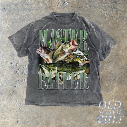 Master Baiter Retro Graphic T-Shirt, Bass Fishing Shirt For Men, Funny Fisher Tee, Husband Shirt, Bass Lovers Gift, Dad Gifts, Fish Lovers