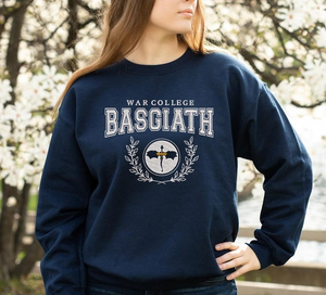 EMBROIDERED Basgiath War College Sweatshirt, Fourth Wing Shirt, Dragon Rider, Rebecca Yorros, Fourth Wing, Violet Sorrengail, Bookish Shirt