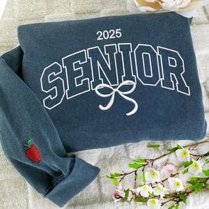 Embroidered Senior Sweatshirt, Custom Grad Gift, Class of 2025 Shirt, Uni Graduation Gifts For Her, Personalized Senior Gift