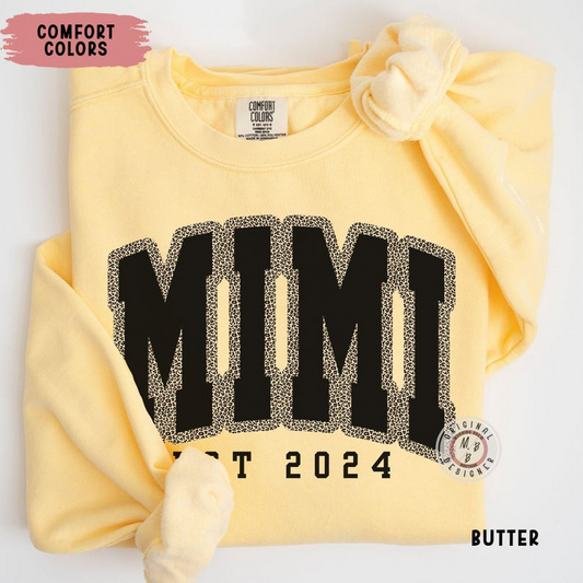 Personalized EST Mimi Sweatshirt Mother's Day Gift for future Grandma New Mimi sweatshirt pregnancy announcement Mimi gift