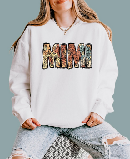 Floral Mimi Gift, Mimi Sweatshirt,Mimi Birthday Gift,Pregnancy Announcement, New Mimi Gift