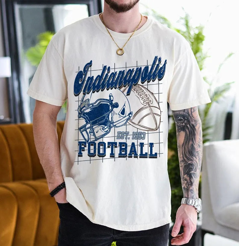Indianapolis Shirt For Him, Vintage Indianapolis Football Sweatshirt, Indianapolis Football Retro Gift, Indianapolis Gift For Her