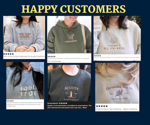 Custom Sweatshirt, Custom embroidered hoodie, Personalized Embroidered sweatshirt, Custom Letters Crewneck, Customized Embroidery Gift