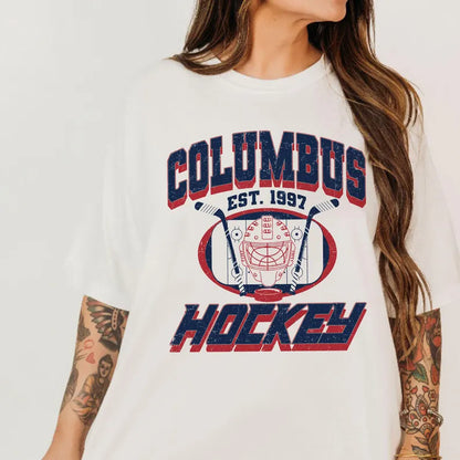 Columbus Football Sweatshirt, Hockey Team Shirt, Columbus NHL Shirt, Gameday Sweatshirt, Retro Columbus Hockey Fan Shirt, Hockey Mom