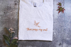 Then Sings My Soul Embroidered sweatshirt, How great thou art, Christian sweatshirt embroidered, Jesus crewneck Religious Shirt