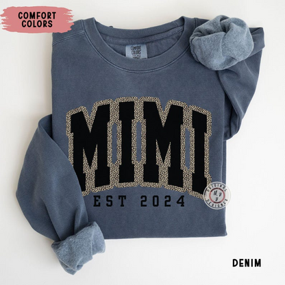 Personalized EST Mimi Sweatshirt Mother's Day Gift for future Grandma New Mimi sweatshirt pregnancy announcement Mimi gift