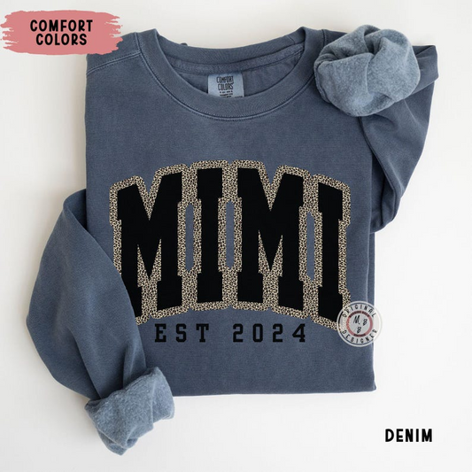 Personalized EST Mimi Sweatshirt Mother's Day Gift for future Grandma New Mimi sweatshirt pregnancy announcement Mimi gift