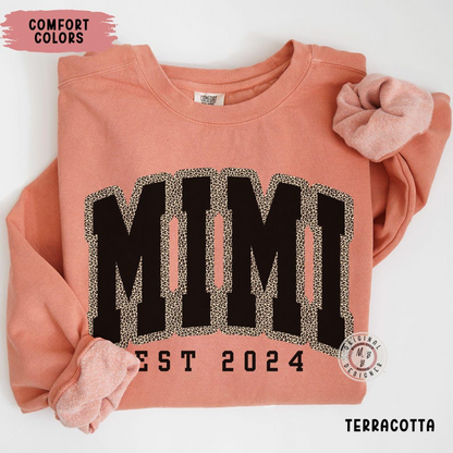 Personalized EST Mimi Sweatshirt Mother's Day Gift for future Grandma New Mimi sweatshirt pregnancy announcement Mimi gift
