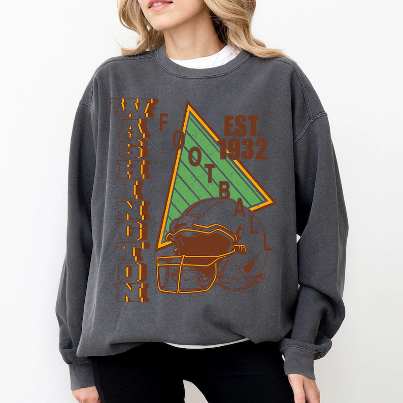 Washington Vintage Style Football Sweatshirt, Washington Football Crewneck, Washington Football T-shirt, Washington Fan Gifts Tee