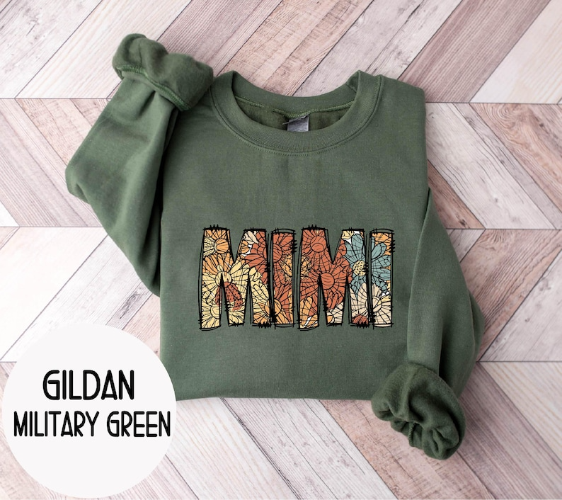 Floral Mimi Gift, Mimi Sweatshirt,Mimi Birthday Gift,Pregnancy Announcement, New Mimi Gift