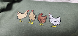 Farm Chickens Embroidered Crewneck - Cute Chickens Crewneck - Chicken Mama Shirt - Farmers Market - T-Shirt - Sweatshirt - Hoodie