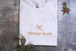 Then Sings My Soul Embroidered sweatshirt, How great thou art, Christian sweatshirt embroidered, Jesus crewneck Religious Shirt