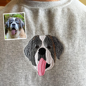 Personalized Embroidered Pet Shirt | Pet Photo Hoodie | Embroidered Pet Photo Sweatshirt | Custom Hoodie Dog Photo