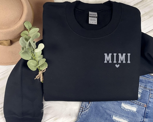 Mimi Embroidered Sweatshirt Mimi Embroidery Sweater New Mimi Gifts Baby Announcement Pregnancy Reveal Promoted to Grandma Mimi Crewneck