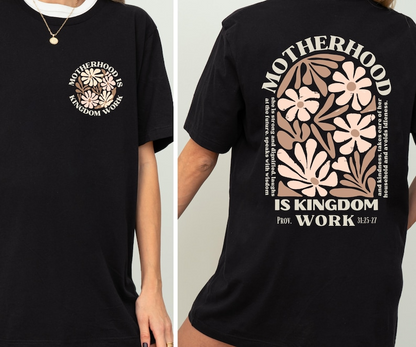 Motherhood Is Kingdom Work Shirt, Mother's Day Shirt, Christian Mom Shirt, Mother Gift, Retro Christian Mom Shirt