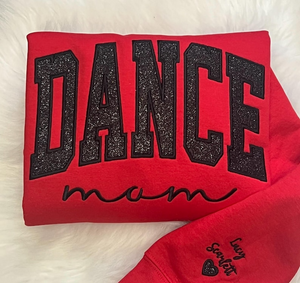 DANCE MAMA Glitter Embroidered Sweatshirt, Dance Mom Embroidered Sweatshirt, Dance Mom Sweatshirt