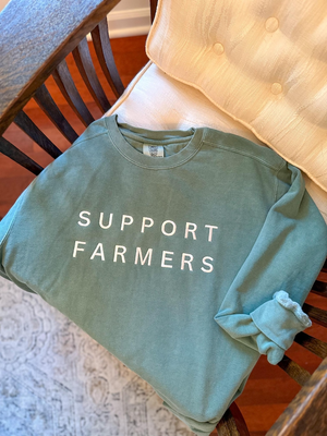 Support Farmers Sweathirt | Agriculture Sweatshirt | Embroidered Sweatshirt | Agriculture | Farmers