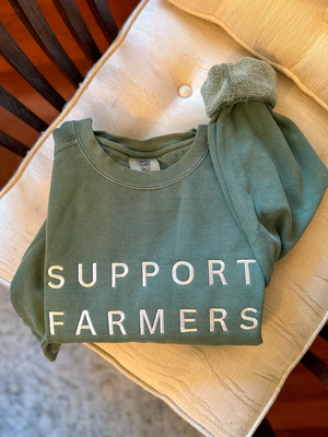 Support Farmers Sweathirt | Agriculture Sweatshirt | Embroidered Sweatshirt | Agriculture | Farmers