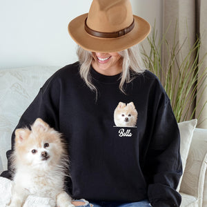 Custom Dog Photo Sweatshirt, Custom Dog Name Sweater, Dog Mom Sweatshirt, Dog Lover Gift, Personalized Pet Face Sweater, Pet Owner Gift (Copy)