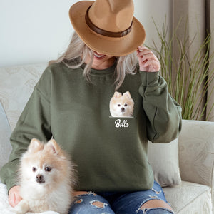 Custom Dog Photo Sweatshirt, Custom Dog Name Sweater, Dog Mom Sweatshirt, Dog Lover Gift, Personalized Pet Face Sweater, Pet Owner Gift (Copy)