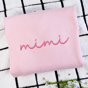 Embroidered Mimi Sweatshirts | Grandma Sweatshirt Embroidered | Custom Grandma Crewneck | Personalized Grandma | Christmas Gifts for Grandma